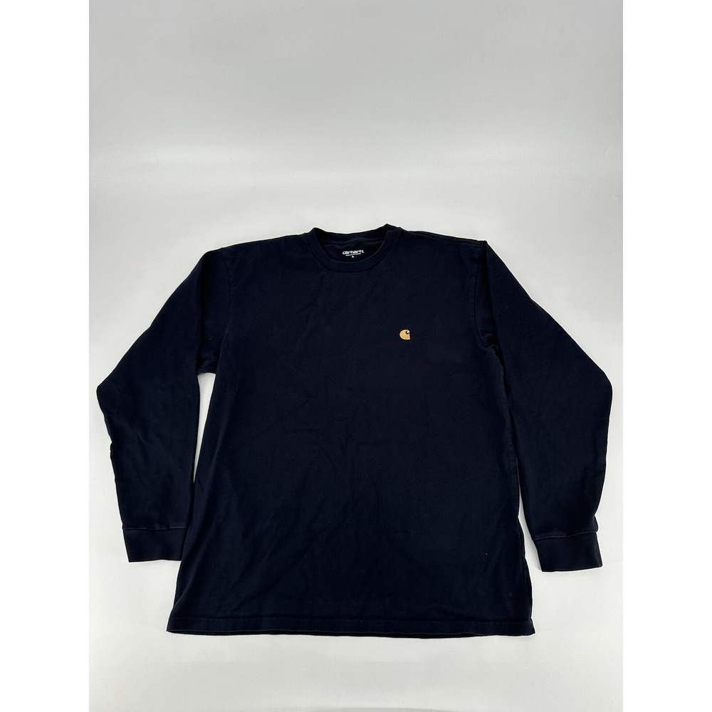 Carhartt Work In Progress Long Sleeve Chase T-Shirt Men's Size Large Navy‎ Blue